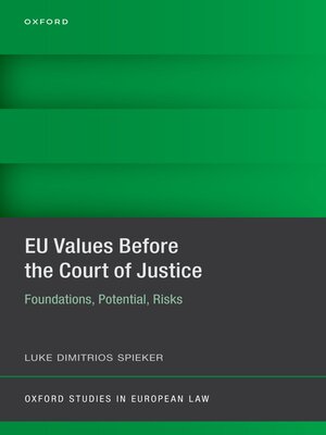 cover image of EU Values Before the Court of Justice